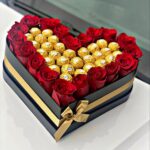 Heart-Shaped Rocher with Flower Box